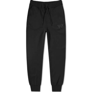Y-3 Black Sweatpants with Tapered Fit and Elastic Cuffs